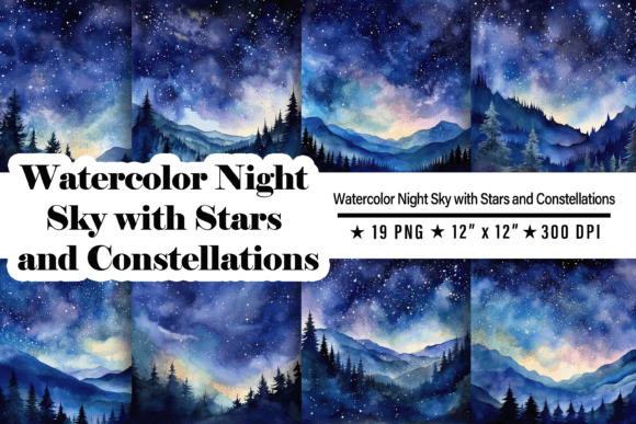 Download Watercolor Night Sky Background - Premium Resources