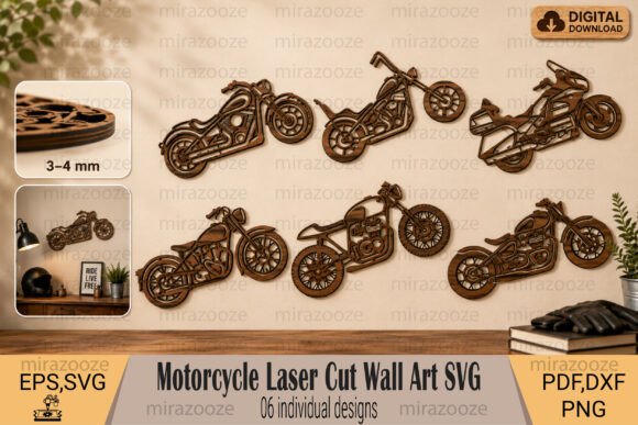 Download Motorcycle Wall Art SVG Bundle - Wall art Collection