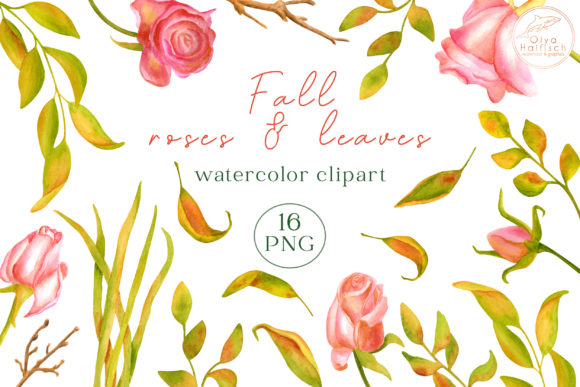 Download Watercolor Fall Leaves &amp; Flowers Clipart - Fall leaves Collection