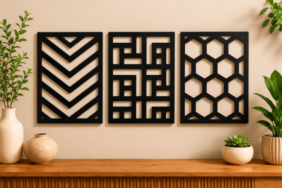 Download Modern Geometric Wall Art SVG Bundle - Wall art Collection