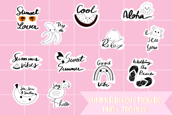 Download Summer Beach Stickers PNG JPG - Summer beach stickers Collection