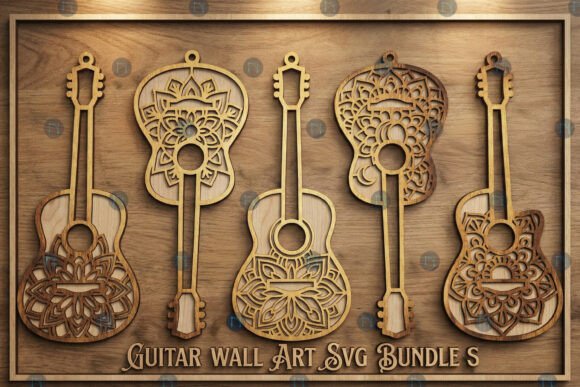 Download Laser Cut Guitar Wall Art SVG Bundle - Premium Resources